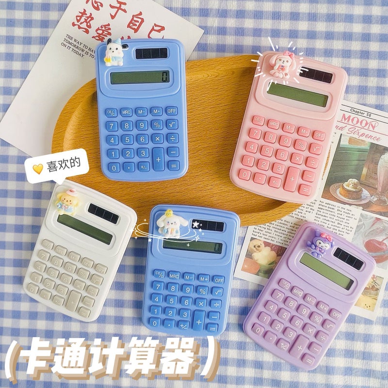 Mini Calculator Cute Cartoon Portable Creative Calculator For Primary School Students Small Handheld Cute Portable - Image 5